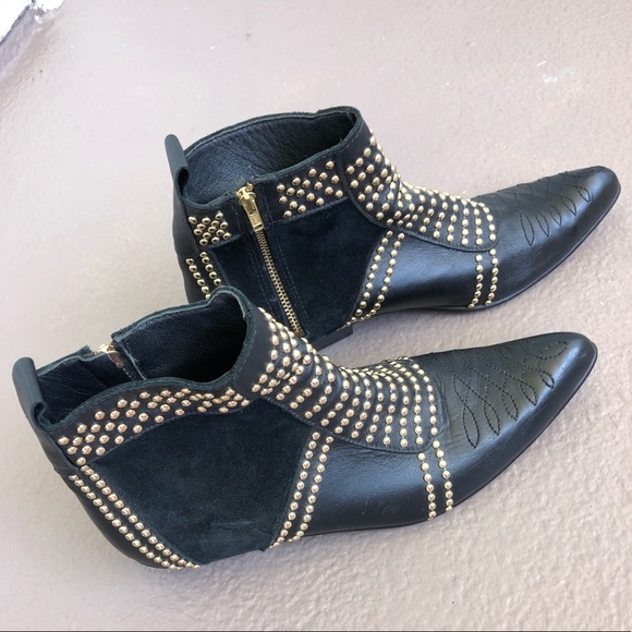 Anine Bing Charlie Boots Gold Studs - Picture 5 of 5